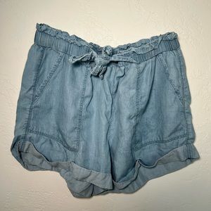 Aerie flowy jean shorts SIZE M